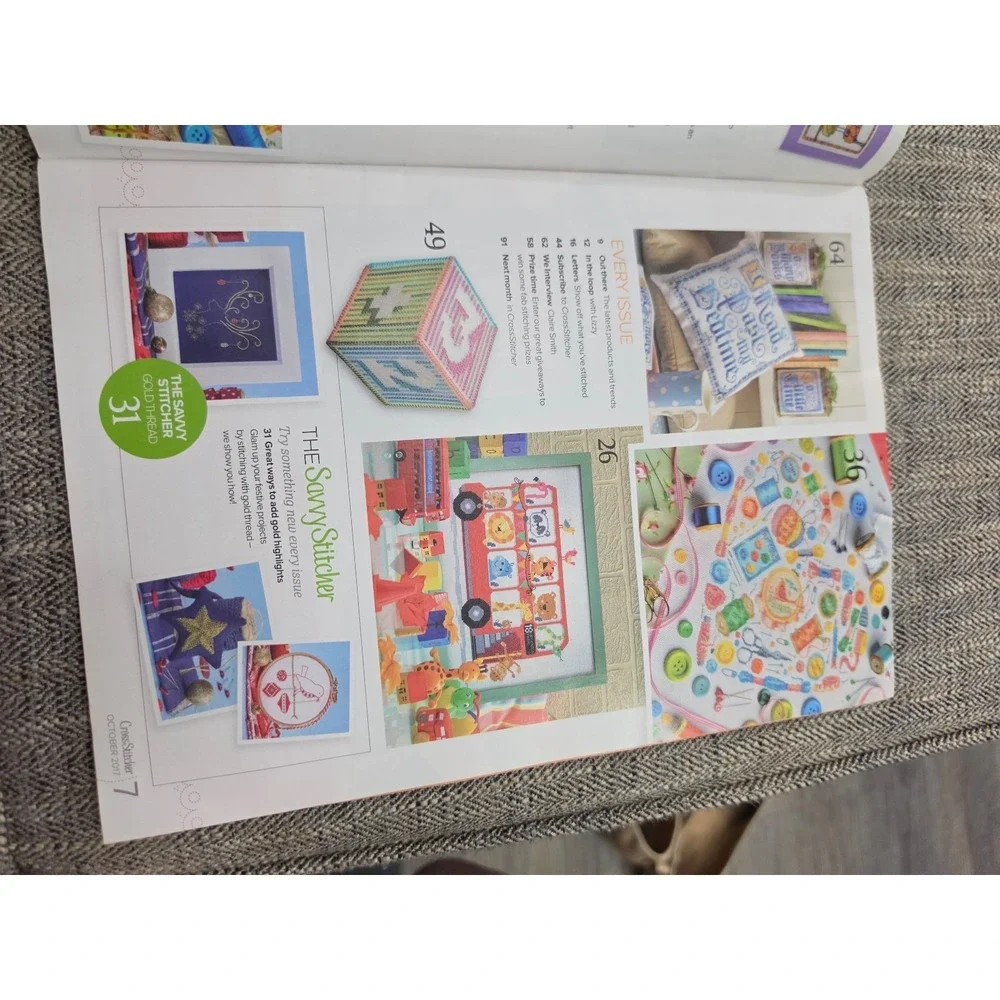 October 2017 issue of CrossStitcher magazine featuring‎ Halloween designs